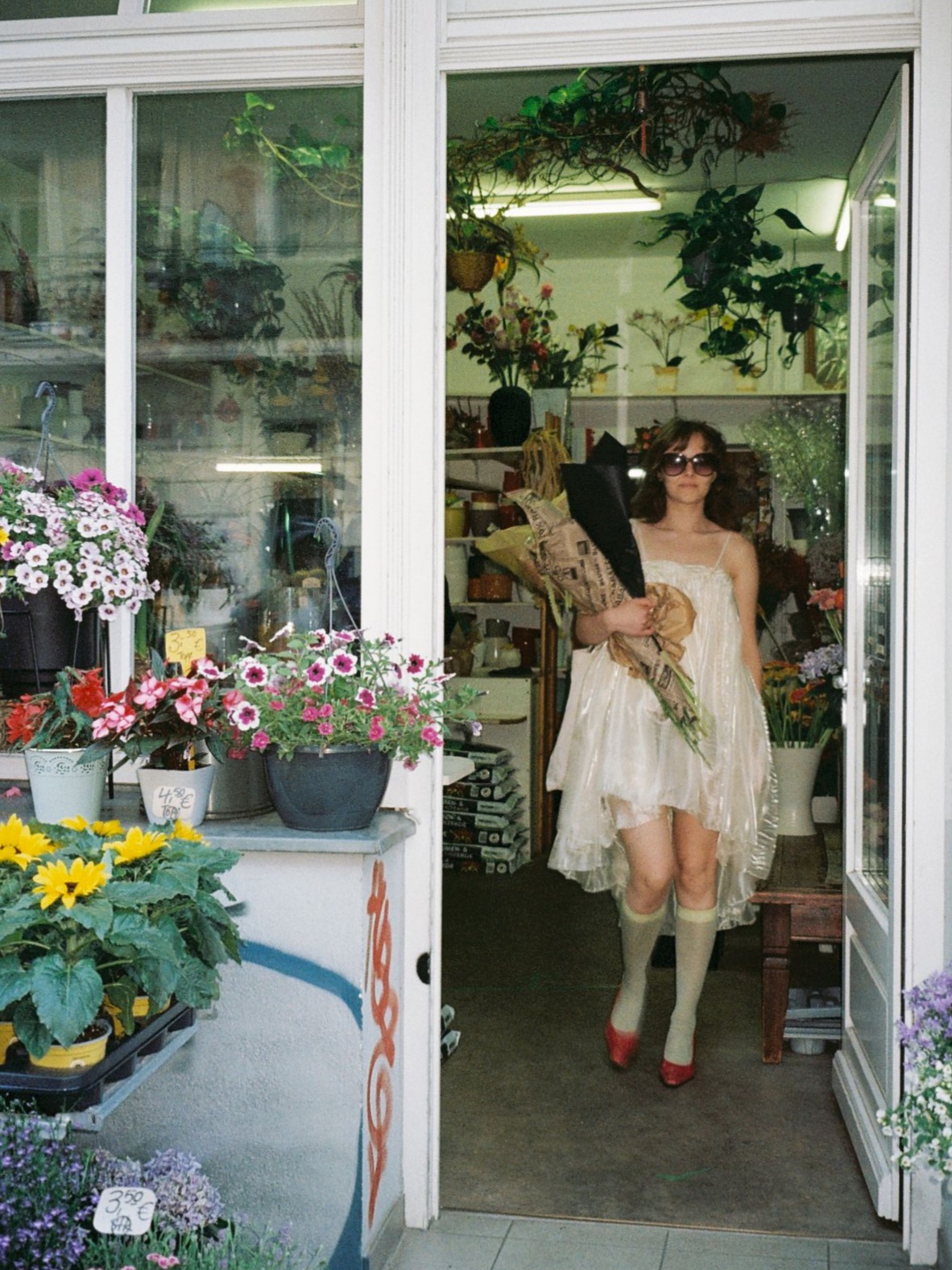 flower shop funky woman